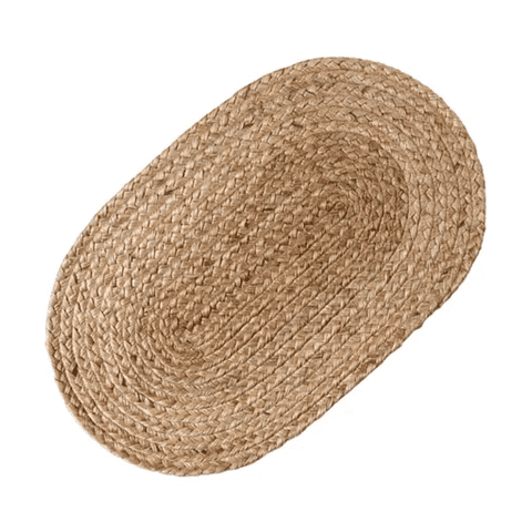 Genérico - Alfombra Fibra Natural Color Beige Con Diseño Tejido