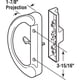 thumbnail image 3 of Juego de manillas corredizas para puertas de patio Prime-Line C 1225, color blanco, 3 of 3