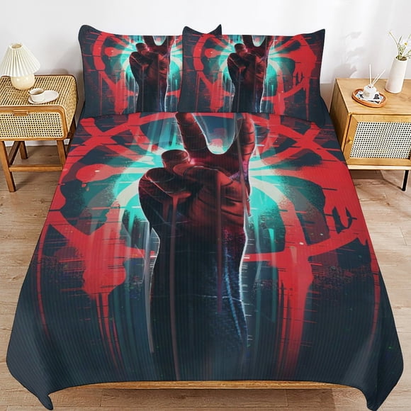 Spider Ma-n Across_thepider_Verse Spider Ma-n Bedding Set Sheet Set for Kids Adults,All Season Lightweight Bedding Set for Bedroom Bed Do Bed Sheets