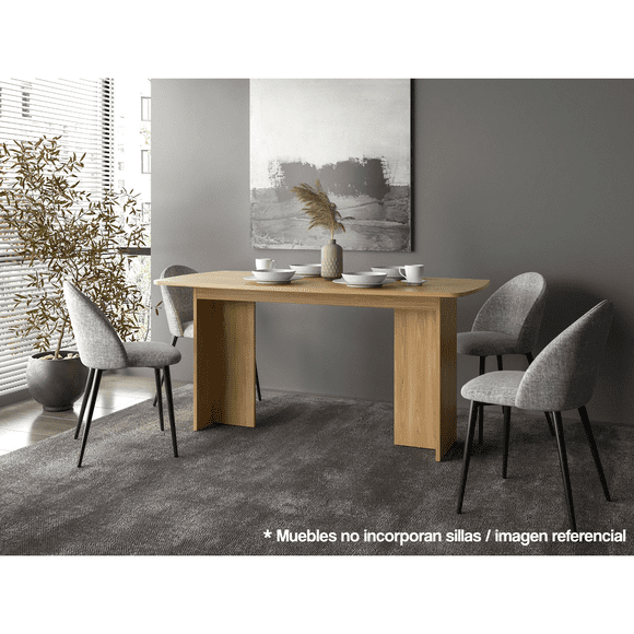 Mesa De Comedor Bankok 4 Puestos 75,6x156x79 Cm Fresno Europeo