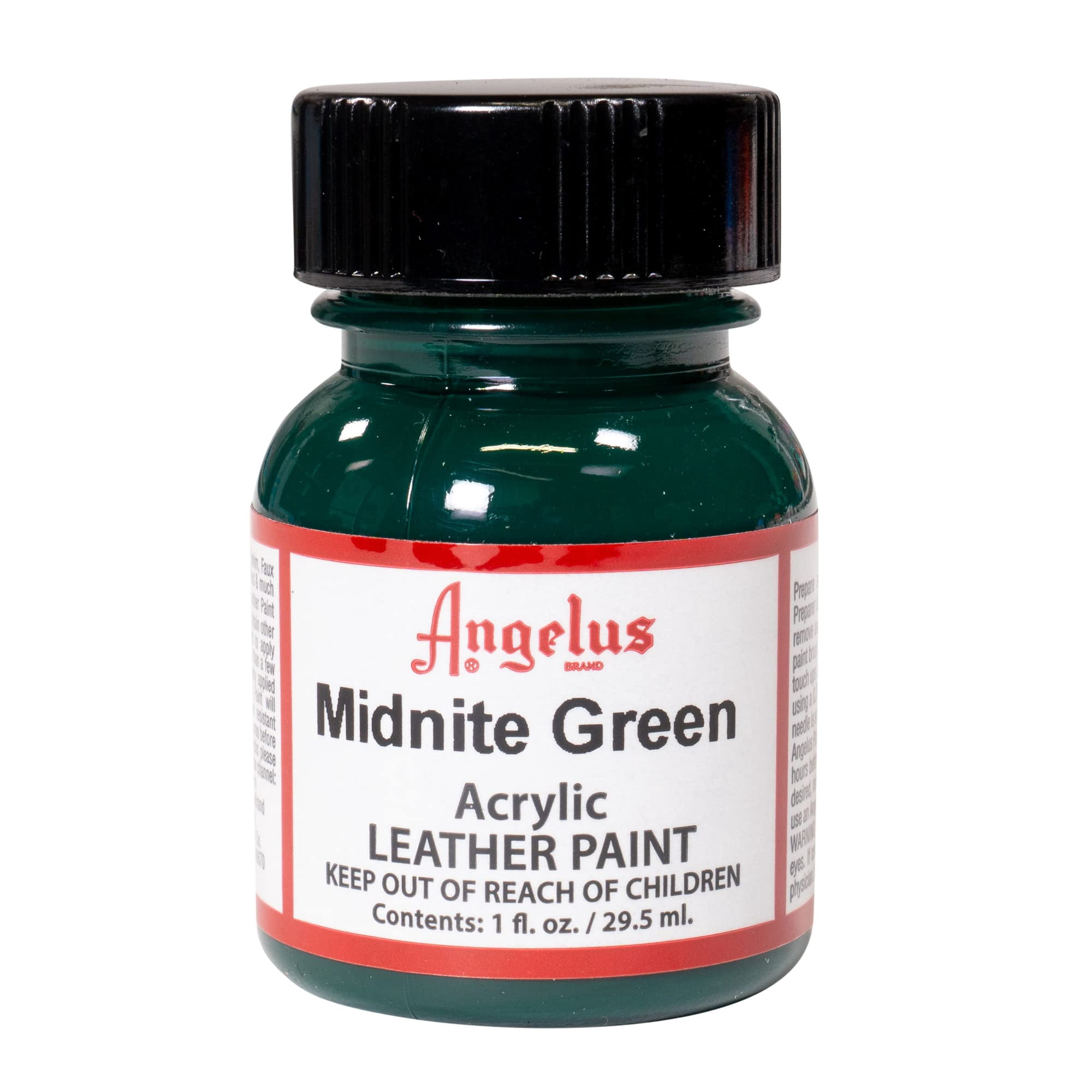 Pintura Acrílica Angelus Para Cuero, 30 Ml, Color Verde Medianoche, Paquete De 1