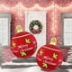 thumbnail image 1 of 2 paquete Bola inflable al aire libre de la Navidad Decoraciones de Navidad Patio grande 23.6Inch PVC Bola inflable decorada para el hogar Bola de regalo festiva del año nuevo, 1 of 3