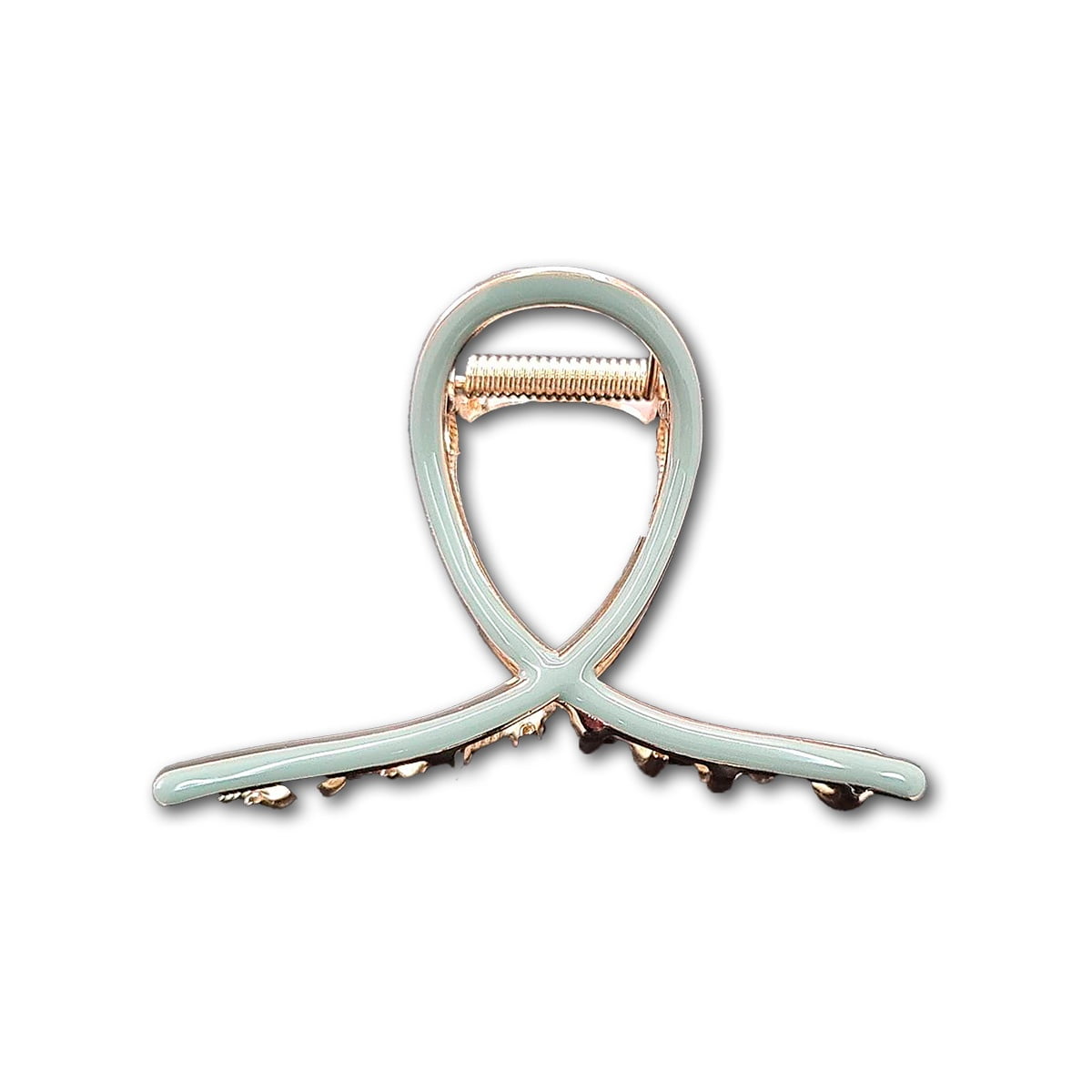 Besty - Traba Metálica Garra Grande Para Cabello Resina Oliva