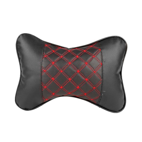 Coche Cuello Almohada Suave PU Cuero Cómodo Moda Para Conducir Ni?os Negro