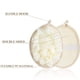thumbnail image 3 of Puf de baño y ducha, puf de malla, bola de ducha, 6 unidades, color beige, 3 of 7