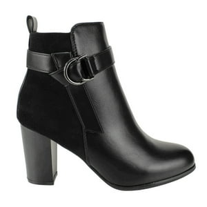 Botín New Walk Multi Texturas Negro