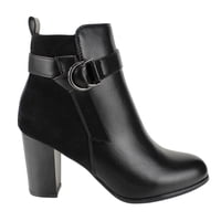 Botín New Walk Multi Texturas Negro