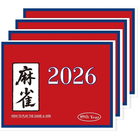 Tarjetas de referencia de Mahjong OWOOSNI 4 uds. Edición 2026 – Reglas