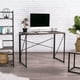 thumbnail image 4 of Mesa Escritorio Plegable de Metal y Madera Castaño 100x50x75 cm, 4 of 5