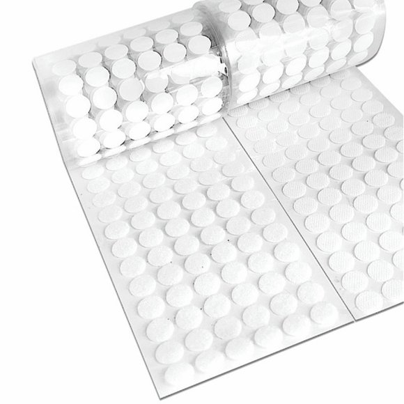 Puntos de gancho y bucle yrrBgo 15 mm 1000 piezas blanco nylon