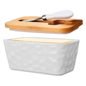 Magideal - Cocina, Con Cuchillo Limpiar Conservación De Hermética Recipiente Capacidad Para , Blanco