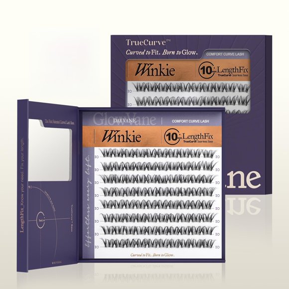 Racimos de Pestañas GlowVane 10 mm Winkie Curvos y Vaporosos