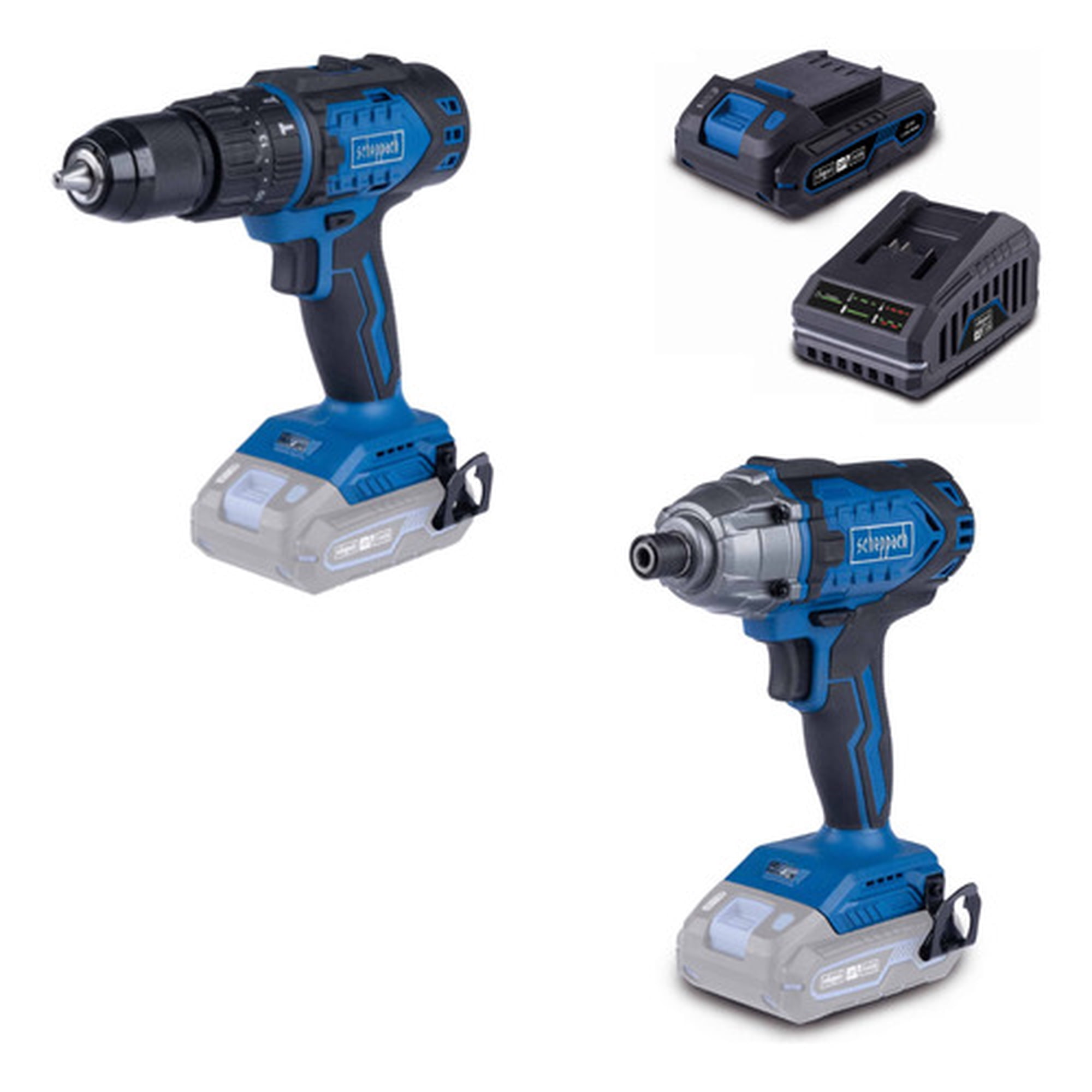 Pack Pro Taladro Percutor Y Atornillador 20v 2ah - Scheppach