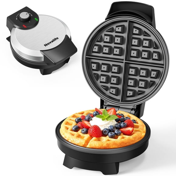 Máquina de gofres Novalife 18 cm de acero inoxidable