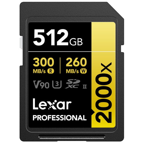 Tarjeta de memoria Lexar Professional 2000x 512GB SDXC UHS-II
