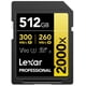 thumbnail image 1 of Tarjeta de memoria Lexar Professional 2000x 512GB SDXC UHS-II, 1 of 7