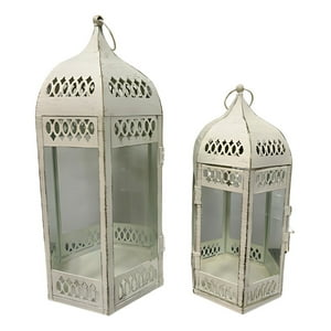 Genérico - Set 2 Portavela Decorativo Colgante Farol Hogar Jhn