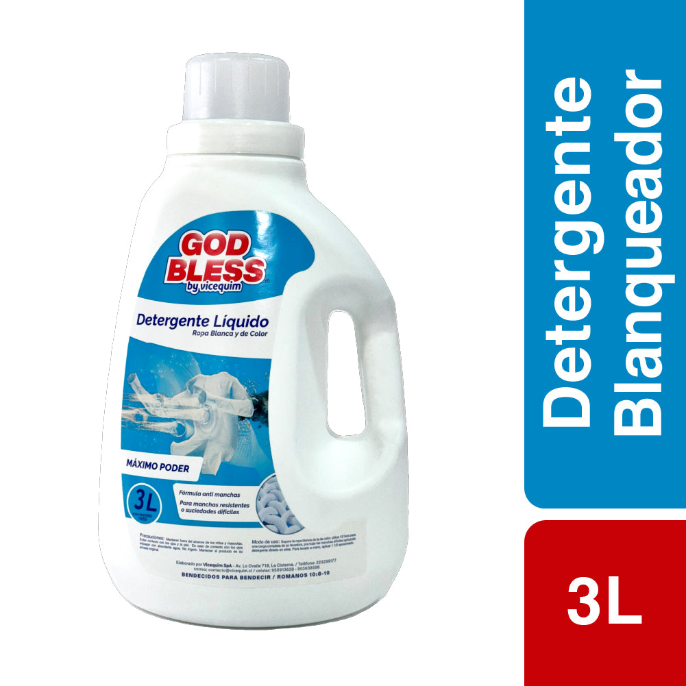 Godbless - Detergente Ropa Blanca Máximo Poder 3L