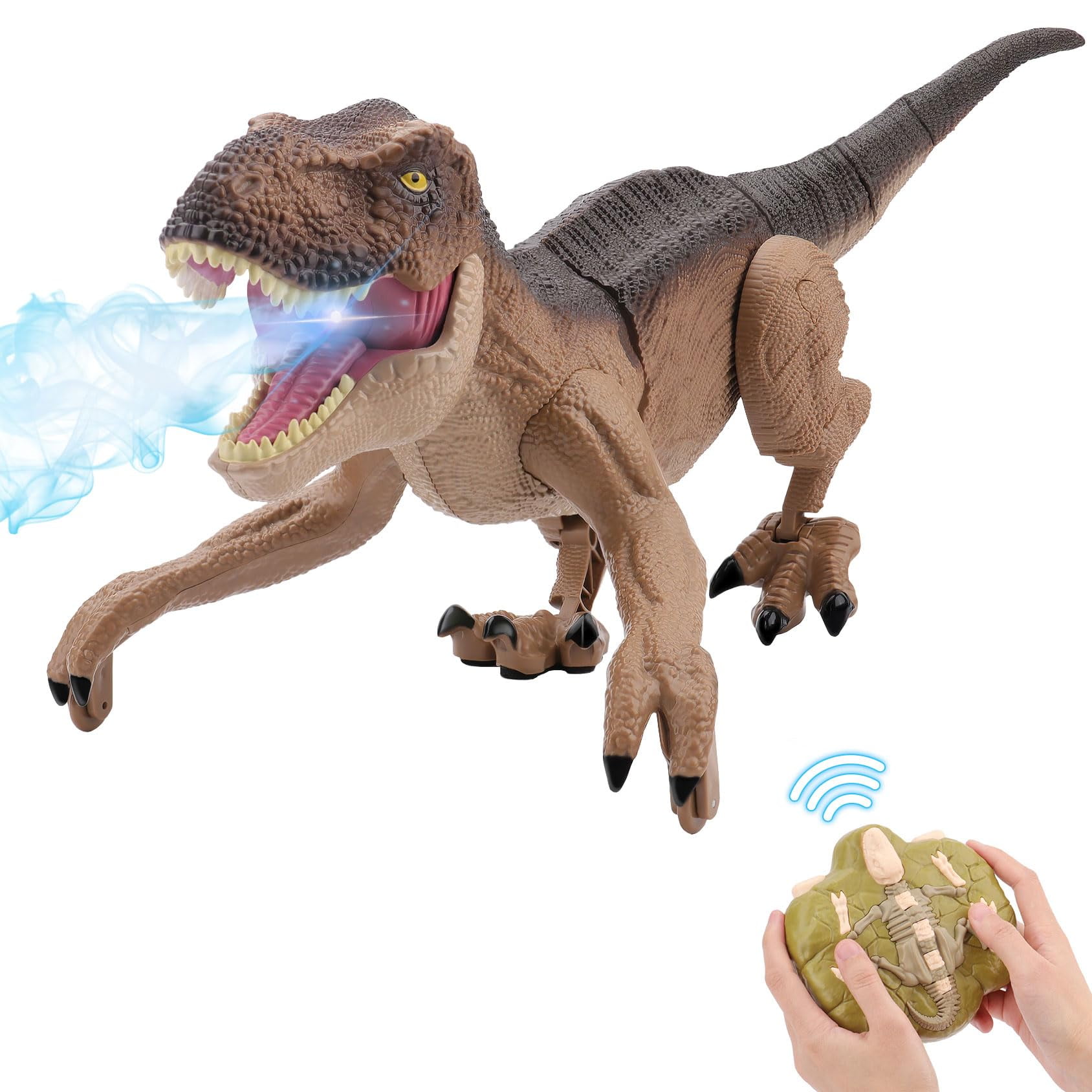Juguete De Dinosaurio A Control Remoto Iqkidz T-rex Para Niños De 3 A 12 Años