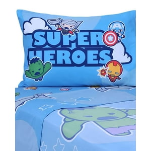 Sabanas Infantil Super Heroes Plaza Y Media Mashini