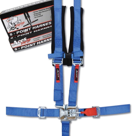 Arnés AAAA Aces Racing 5‑puntos 5 cm certificado E4 (Azul)
