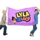 thumbnail image 2 of Lyla en Bucle Bandera impresa con temática, regalo perfecto para fanáticos, amigos y familiares, y adecuada para actividades al aire libre e interiores, decoraciones de fiesta. 90 cm × 150 cm., 2 of 6
