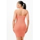 thumbnail image 4 of Saronite Vestido Mini Ajustado de Punto Elástico con Cuello Halter, una Pieza, Color Melocotón (para Mujer), 4 of 4