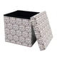 thumbnail image 3 of Pouf Gris Cuadrado Estampado, 3 of 4