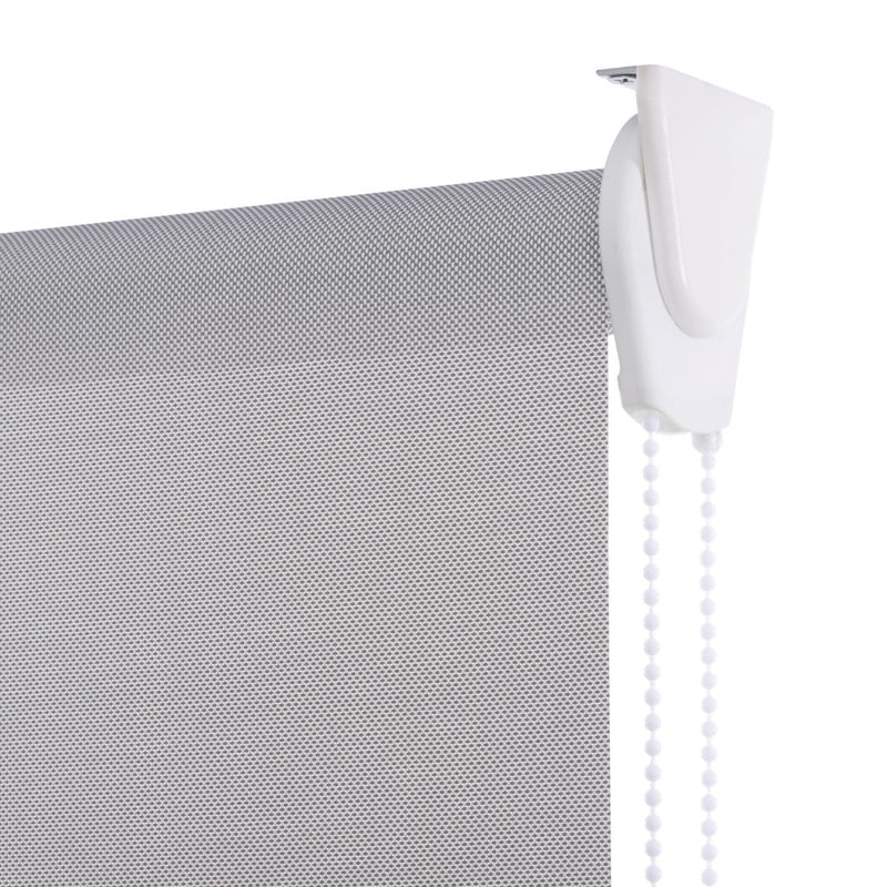 Bertex - Cortina Roller Sunscreen Gris Claro, Alto Ajustable Máximo De 240 Cm X Ancho A Elección Para Sala, Living, Oficina O Escritorio (160 Cm De Ancho X 240 Cm De Alto)