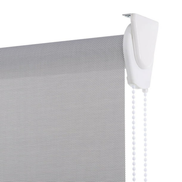 Cortina Roller Sunscreen Gris Claro, Alto Ajustable máximo de 240 cm x Ancho a Elección para Sala, Living, Oficina o Escritorio (160 cm de Ancho x 240 cm de Alto)