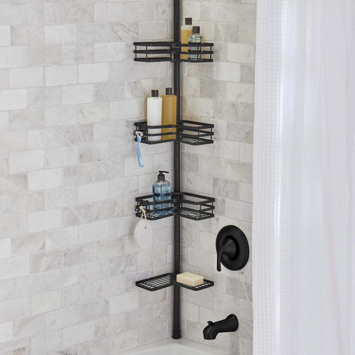 Organizador Ducha Better Homes Gardens Negro Mate 3 Canastos