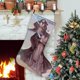 thumbnail image 1 of Calcetín de Navidad Obi Wan Lino Blanco Desmarcar 54cm x 38cm, 1 of 5