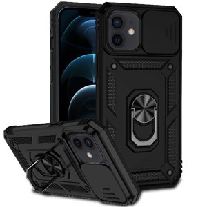Estuche Gangxun Para Iphone 12 Mini, Soporte Giratorio 360°, Estilo Mecánico Y Magnético