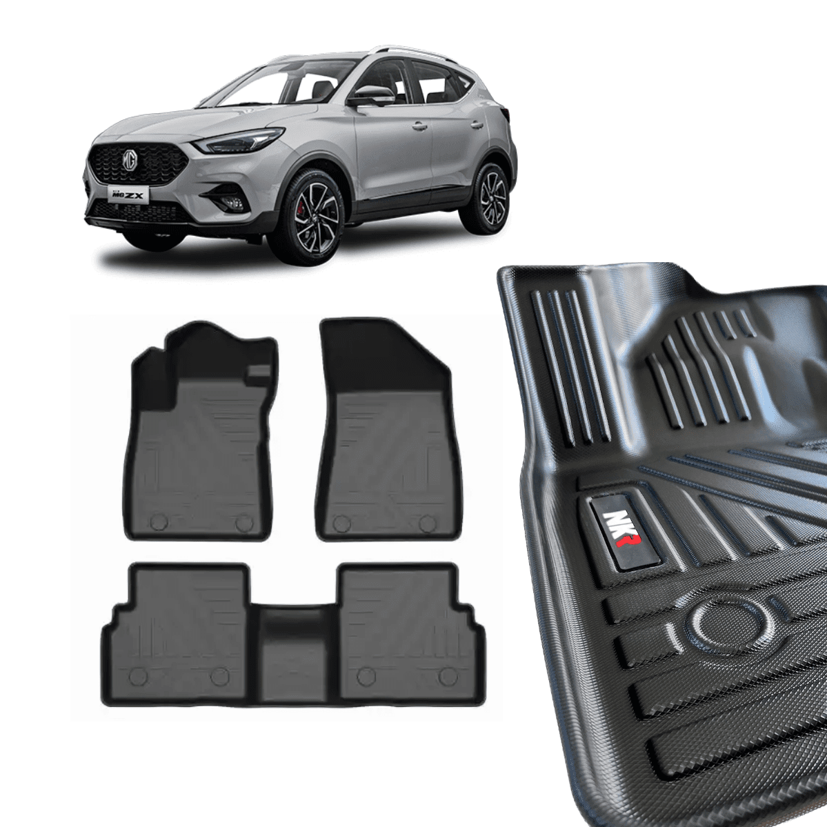 Pisos Calce Perfecto Mg Zx/ Zs 3d Nekkar Negro