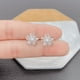 thumbnail image 4 of Gorgeous Flower Design Earrings with Shiny Zircon Decor & 14K Gold Plating - Perfect Gift for the Special Lady in Your Life!, 4 of 4