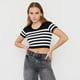 thumbnail image 2 of Polera Mujer M/C Cuello Redondo Negro Rayas Corona, 2 of 5