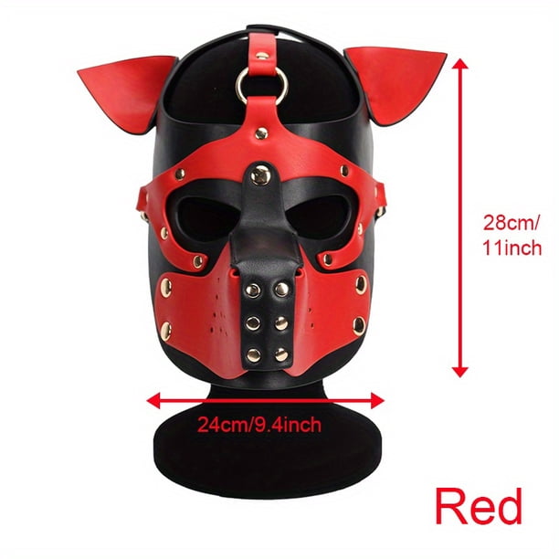 1pc Soft PU Dog Head Mask for BDSM, SM Cosplay, and Halloween - Comfortable and Safe to Wear - Perfect for Men and Women