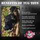 thumbnail image 4 of Remolcador para perros SodaPup USA-K9 Magnum Grenade de goma negro, 4 of 6