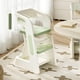 thumbnail image 5 of Kidscool Silla Alta Comedor Infantil y Torre de Aprendizaje Plástico Verde Menta / Gris 80x42x51 cm, 5 of 11