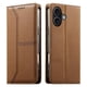 thumbnail image 1 of Funda tipo cartera con bloqueo RFID para iPhone 17 cubierta magnética de cuero con tapa y soporte Marrón, 1 of 6