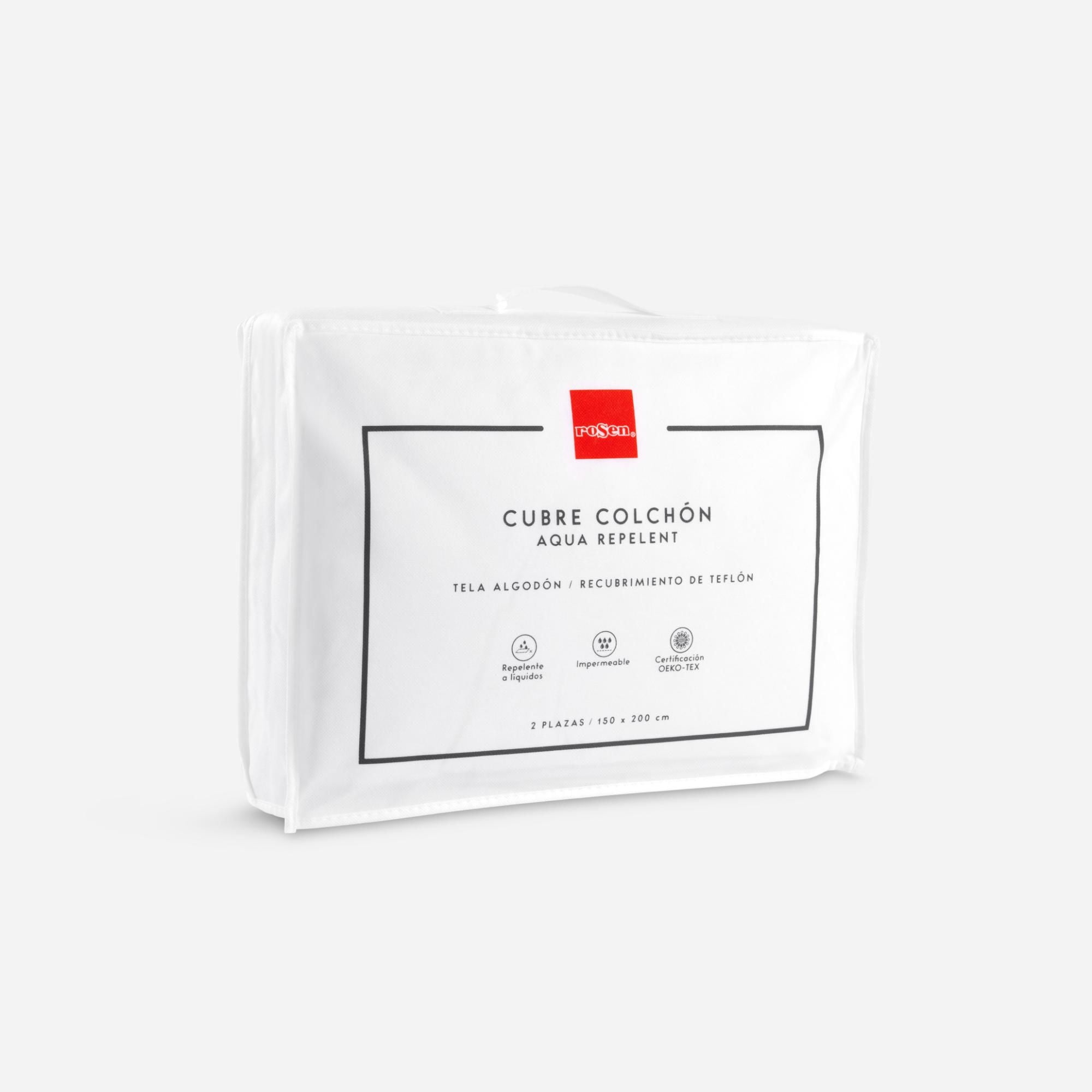 Rosen - Cubrecolchón Waterproof 2 Plaza 100% Algodón