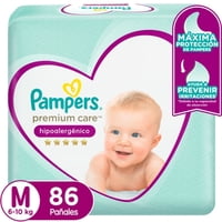 Pañales Desechables Premium Care Hipoalergénico M 86 Un 86 Un Pampers