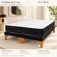 thumbnail image 5 of Base De Cama 2 Plazas Kumara Con Colchón, Tapizada En Felpa Negra 150x190 cm, Sin Respaldo, 5 of 5