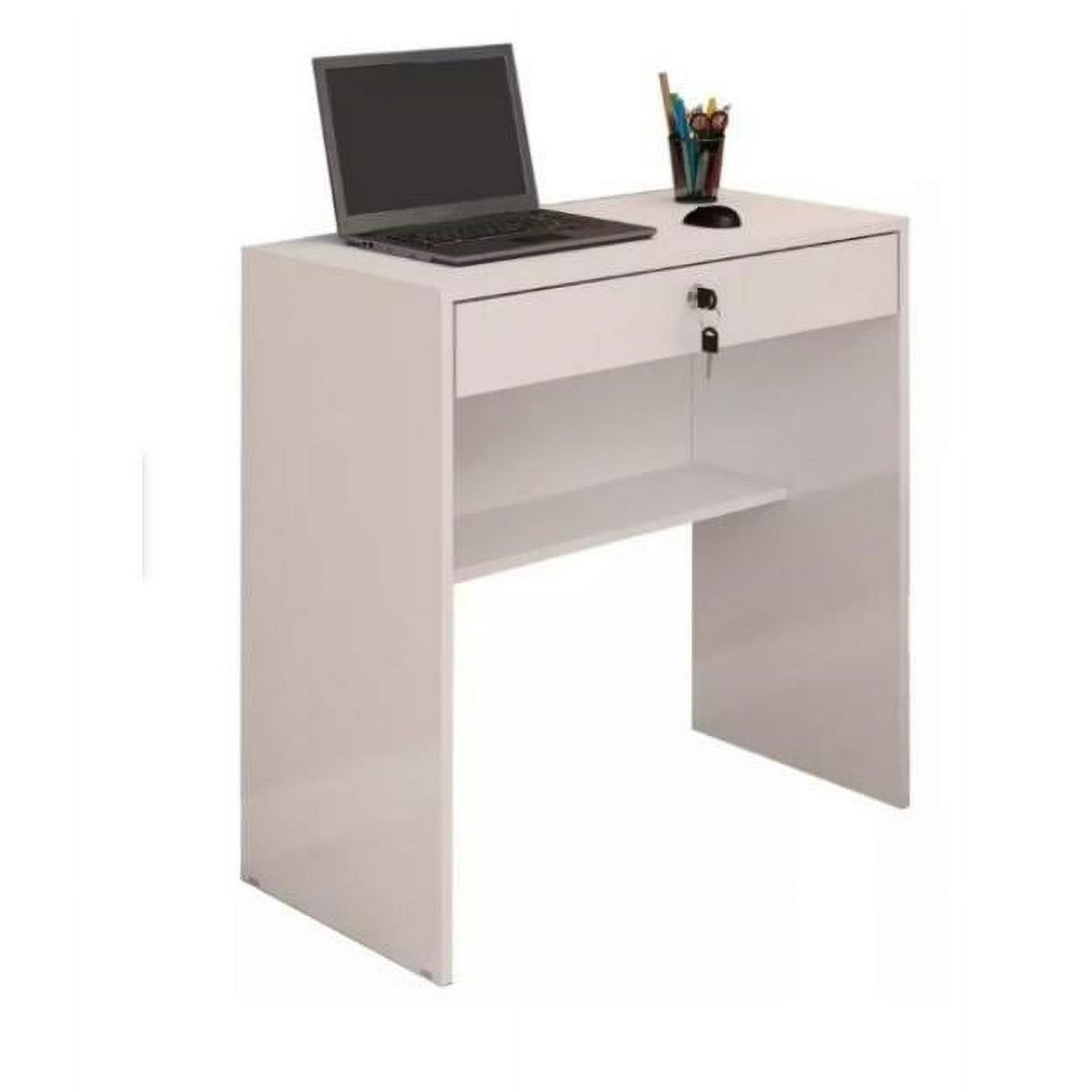 Tododescuento - Escritorio Slim 1 Cajon Blanco , Home Office, Dormitorio