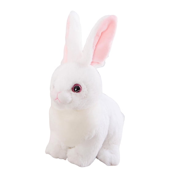 Conejo De Peluche Conejo De Vacaciones De Pascua Con Orejas Largas Para Niños Pequeños Regalo De Pascua Blanco 32 Cm