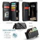 thumbnail image 3 of CaseMe Funda de Cuero for iPhone 16 Plus de 6.7 Pulgadas con Billetera [Bloqueo RFID] con Ranura para Billetes con Zíper y 10 Tarjeteros, Correa de Hombro y Muñeca Magnética de Cuero PU Suave, Funda, 3 of 13