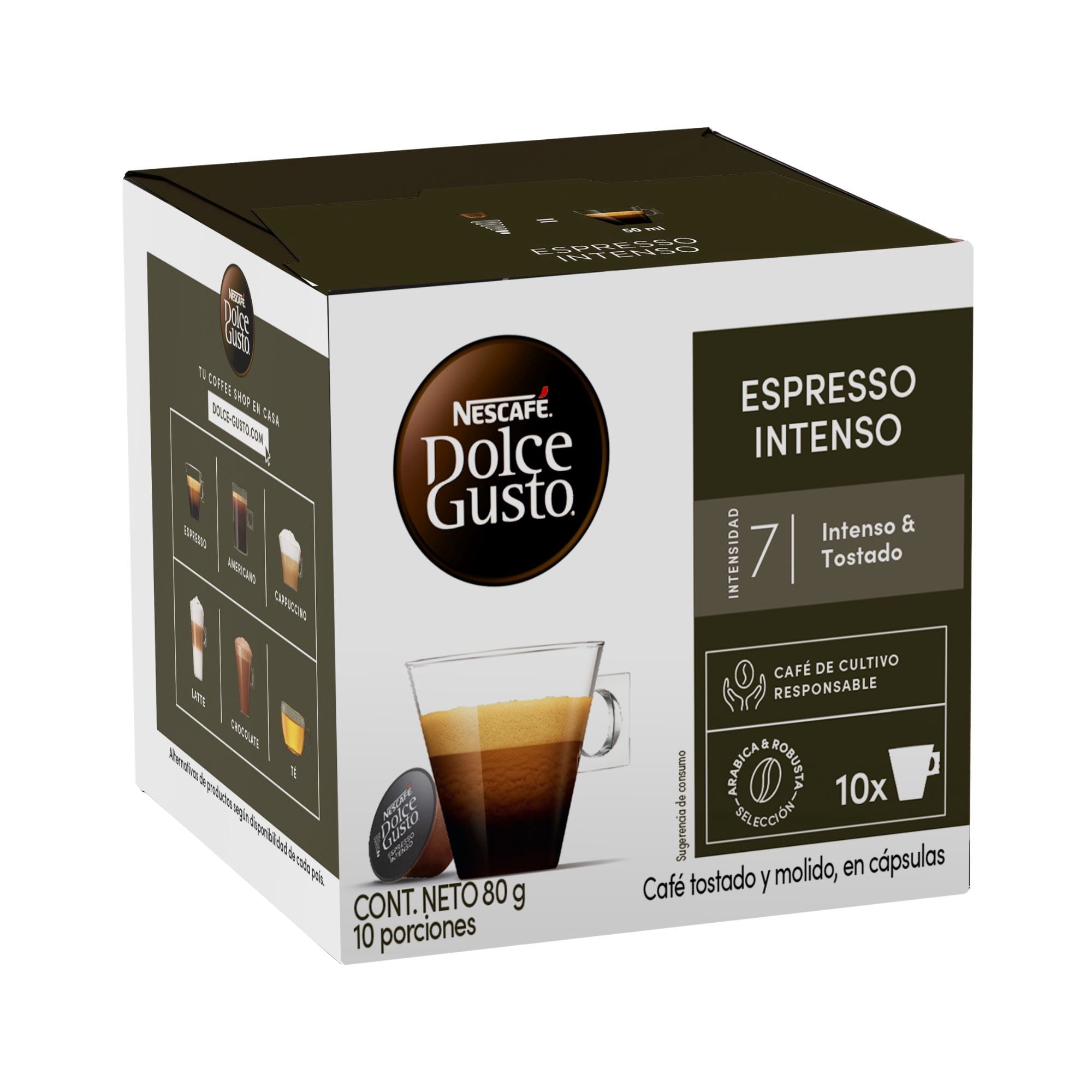 Café En Cápsulas Espresso Intenso 10 Tazas 80 g Nescafé Dolce Gusto
