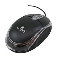 Ultra - Mouse Optico Usb Negro Transparente