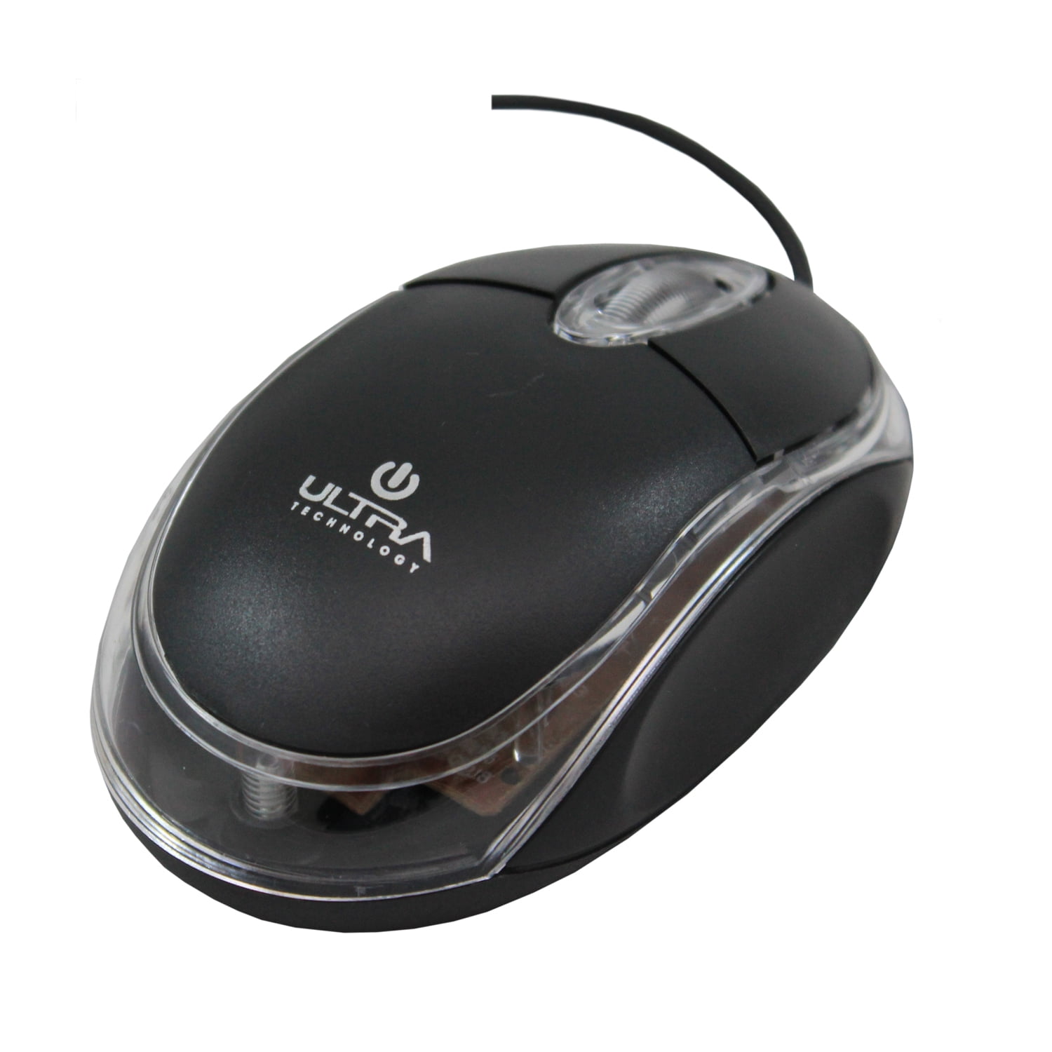 Mouse Optico Ultra Usb Negro Transparente
