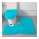 thumbnail image 1 of Set Alfombra Baño Antideslizante Peludo 3 Pcs Celeste, 1 of 2